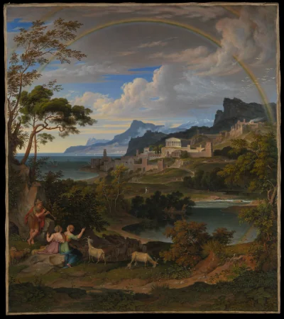 Paysage héroïque avec arc-en-ciel — Joseph Anton Koch (1824) — Oil on canvas, Metropolitan Museum of Art, New York, NY