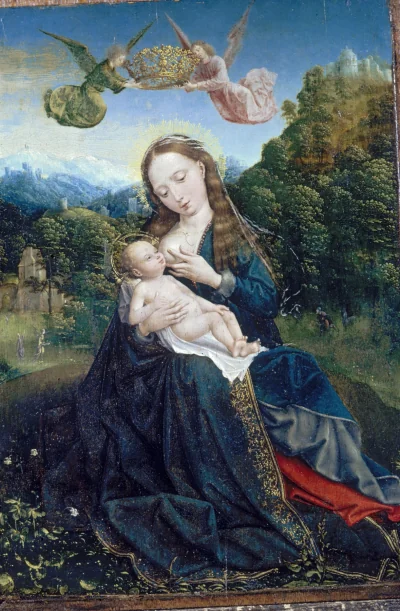 Le Repos lors de la Fuite en Égypte — Master of the Mansi Magdalen (1515) — oil on panel, Walters Art Museum, Baltimore