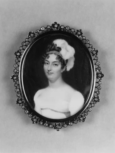Portrait of the Duchesse D'Angoulême — Jean Baptiste Jacques Augustin (1788) — watercolor on ivory, gold, diamond and ruby frame, Walters Art Museum, Baltimore