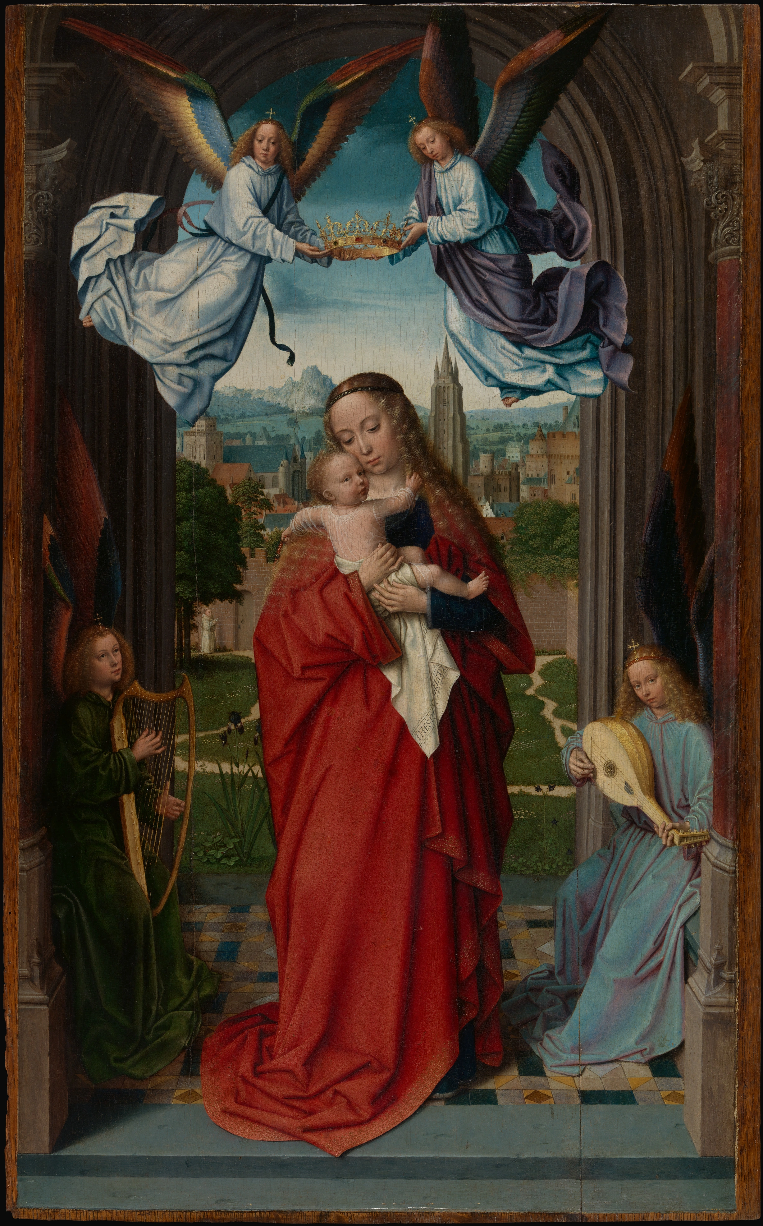 Vierge à l'Enfant avec quatre anges