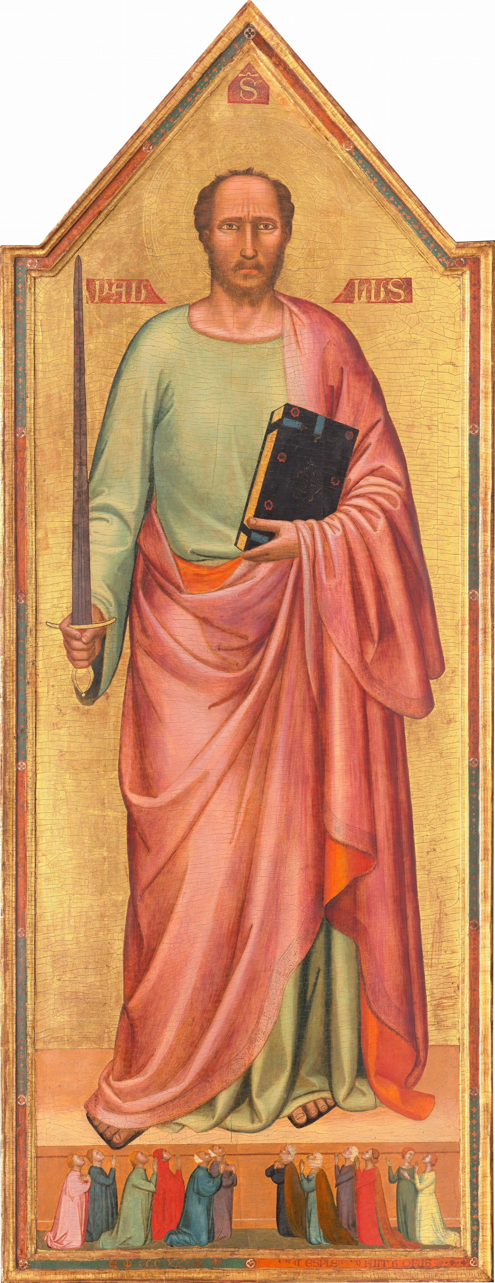 Saint Paul et un groupe d'adorateurs