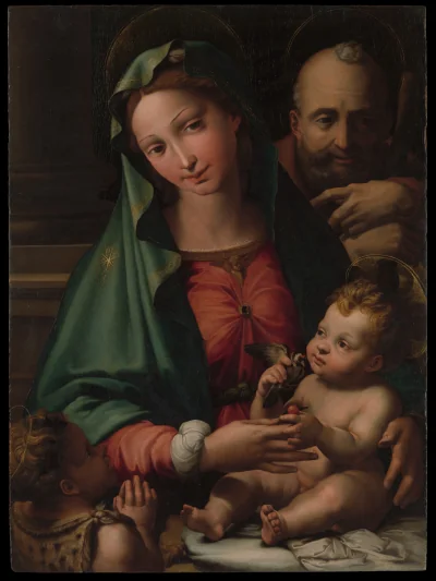 La Sainte Famille avec l'Enfant saint Jean-Baptiste — Perino del Vaga (1524) — Oil on wood, Metropolitan Museum of Art, New York, NY