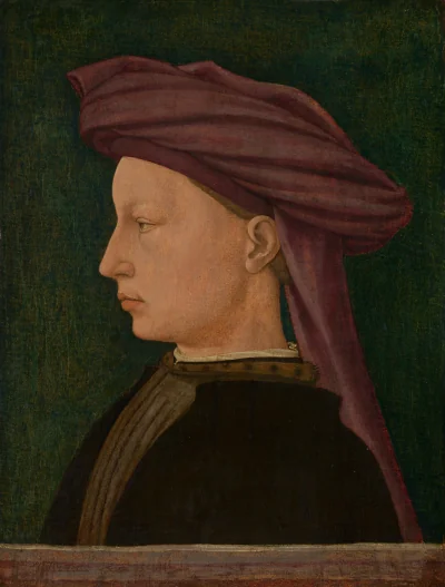 Portrait en profil d'un jeune homme — Florentine 15th Century (1430) — tempera on panel, National Gallery of Art, Washington