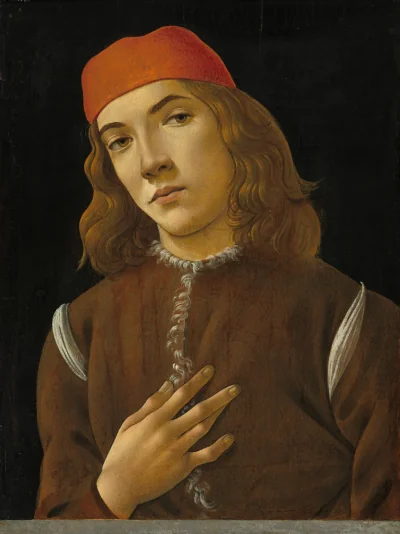 Portrait d'un jeune homme — Sandro Botticelli (1482) — tempera on poplar panel, National Gallery of Art, Washington