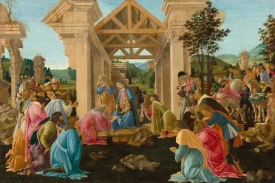 L'Adoration des Mages — Sandro Botticelli (1478) — tempera and oil on poplar panel, National Gallery of Art, Washington