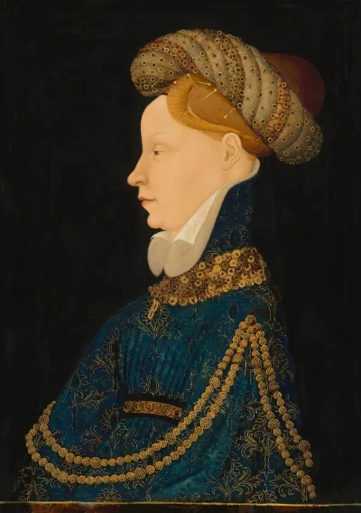 Portrait en profil d'une dame — Franco-Flemish 15th Century (1410) — oil on panel, National Gallery of Art, Washington