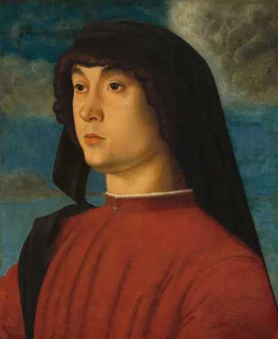 Portrait d'un jeune homme en rouge — Giovanni Bellini (1480) — oil and tempera on panel, National Gallery of Art, Washington