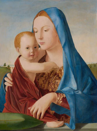 La Vierge à l'Enfant — Antonello de Messine (1475) — oil and tempera on panel transferred from panel, National Gallery of Art, Washington