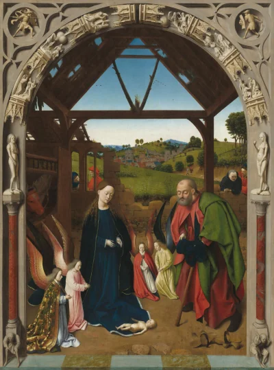 La Nativité — Petrus Christus (1450) — oil on panel, National Gallery of Art, Washington