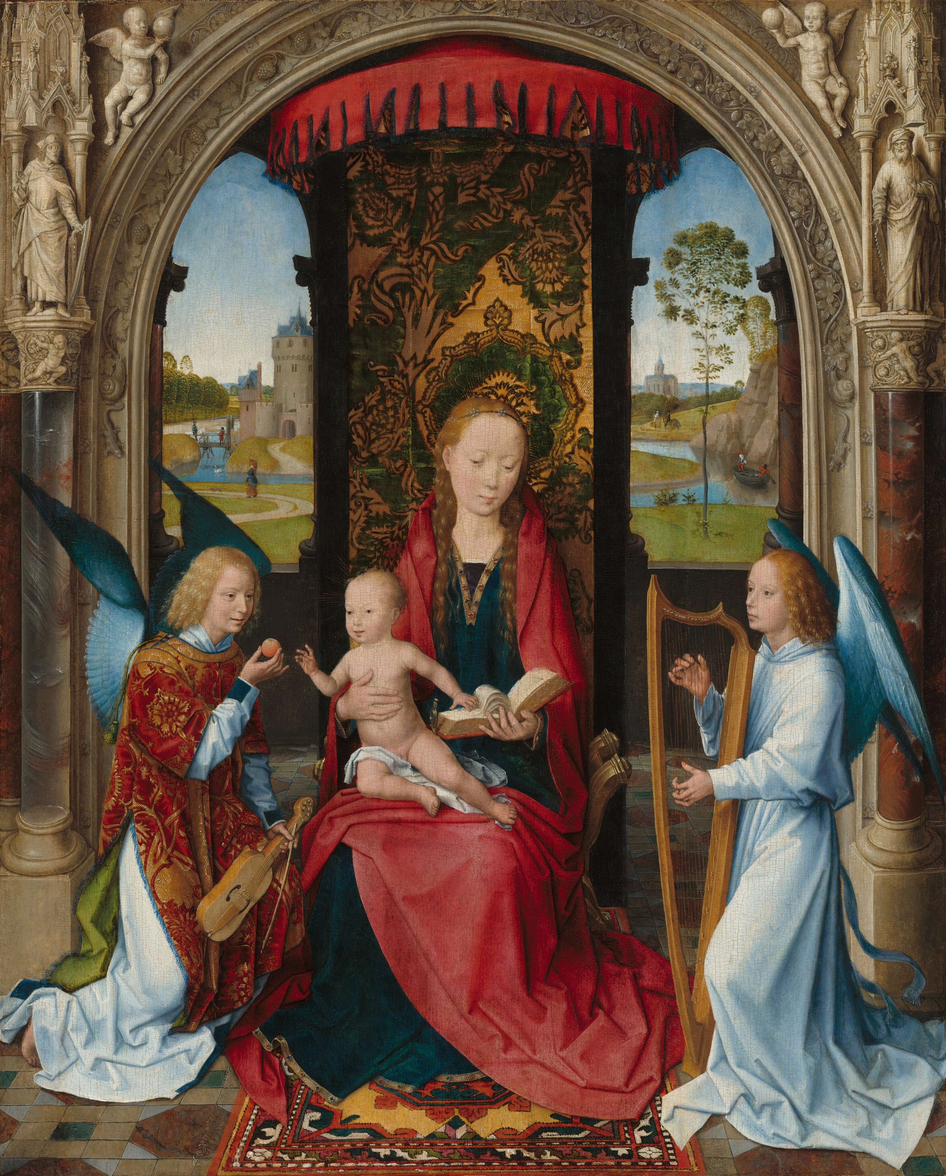 La Vierge à l'Enfant avec des anges