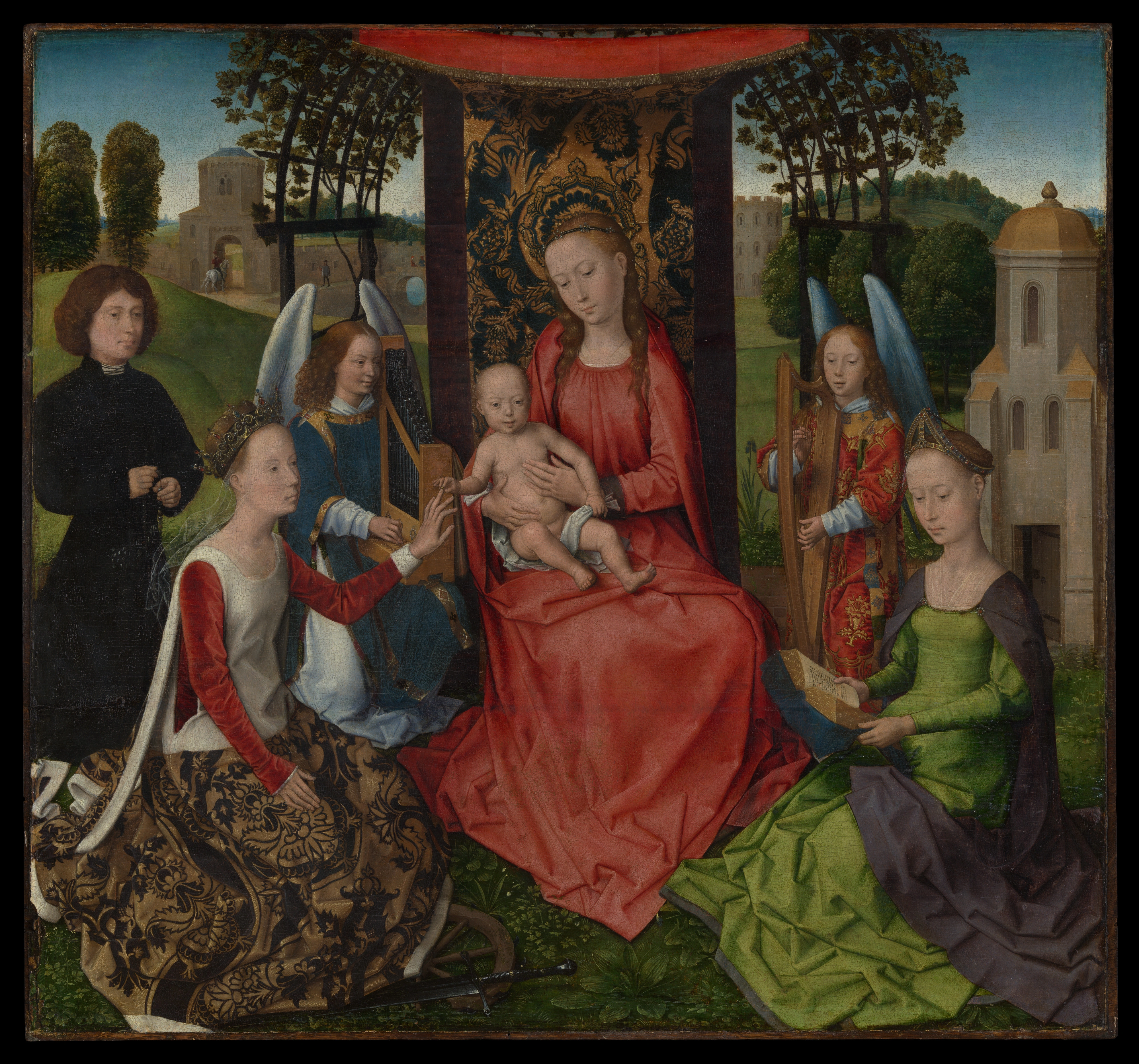 Vierge à l'Enfant avec sainte Catherine d'Alexandrie et sainte Barbe