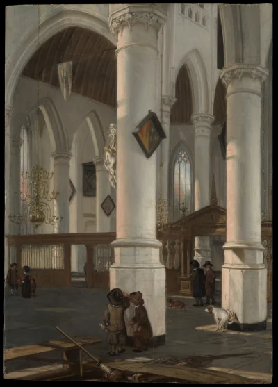 Intérieur de l'Oude Kerk, Delft — Emanuel de Witte (1650) — Oil on wood, Metropolitan Museum of Art, New York, NY