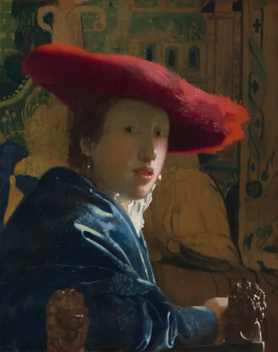 Jeune fille au chapeau rouge — Johannes Vermeer (1664) — oil on panel, National Gallery of Art, Washington