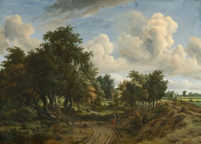 Un paysage boisé — Meindert Hobbema (1663) — oil on canvas, National Gallery of Art, Washington