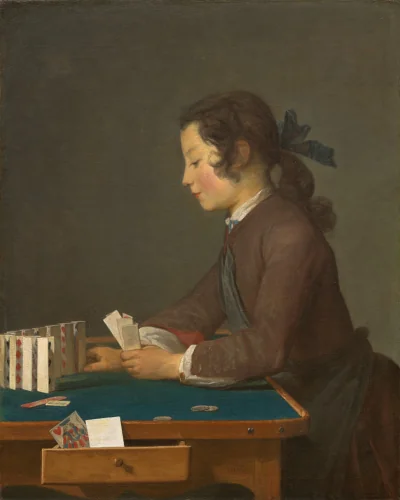 La Maison de Cartes — Jean Siméon Chardin (1737) — oil on canvas, National Gallery of Art, Washington