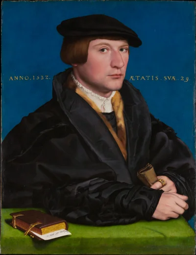 Hermann von Wedigh III (mort en 1560) — Hans Holbein le Jeune (1532) — Oil and gold on oak, Metropolitan Museum of Art, New York, NY