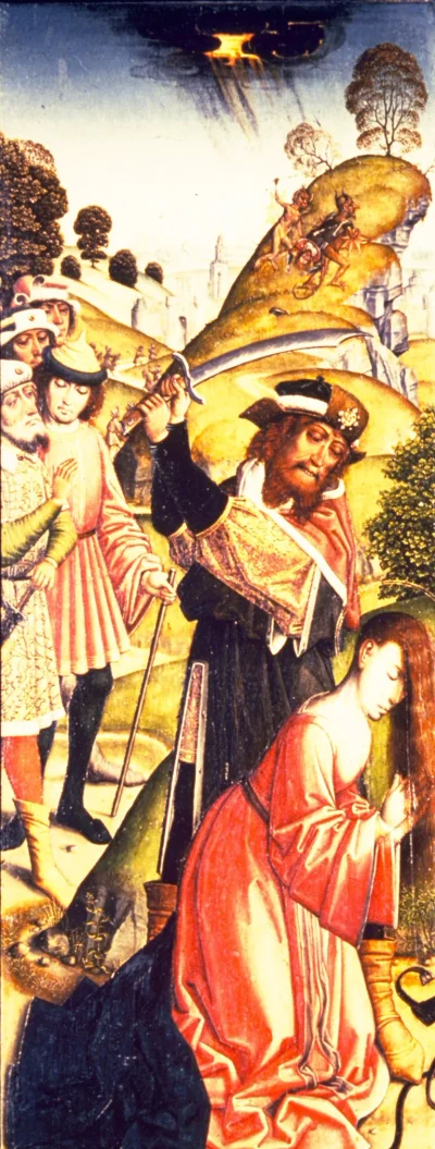 Le Martyre de sainte Barbe — Master of the Joseph Sequence ; Netherlandish (1470) — oil on wood, Walters Art Museum, Baltimore