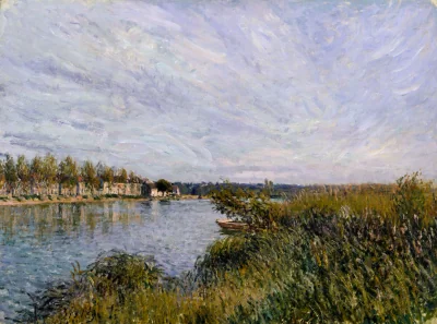 View of Saint-Mammès — Alfred Sisley (1868) — oil on canvas, Walters Art Museum, Baltimore