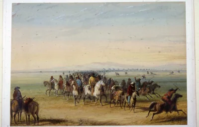 Caravane en route — Alfred Jacob Miller (1858) — watercolor on paper, Walters Art Museum, Baltimore