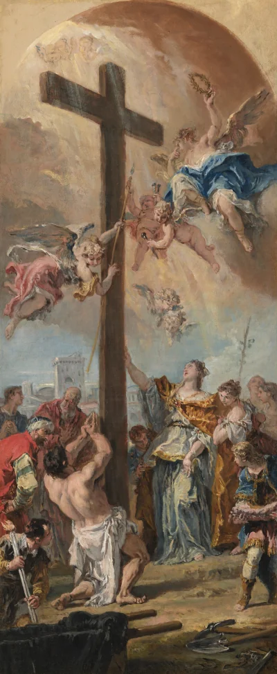 L'Exaltation de la Vraie Croix — Sebastiano Ricci (1733) — oil on canvas, National Gallery of Art, Washington
