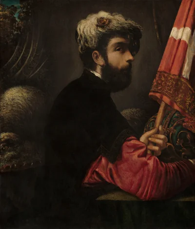 Portrait d'un homme en saint Georges — Giuseppe Caletti (1620) — oil on canvas, National Gallery of Art, Washington