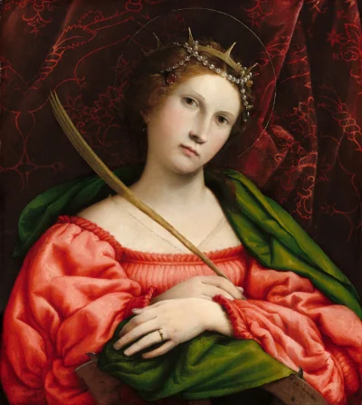 Sainte Catherine — Lorenzo Lotto (1522) — oil on panel, National Gallery of Art, Washington