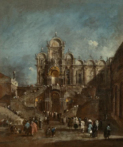 Tribune temporaire dans le Campo San Zanipolo, Venise — Francesco Guardi (1782) — oil on canvas, National Gallery of Art, Washington