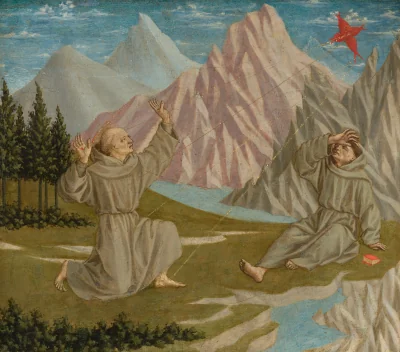 Saint François recevant les stigmates — Domenico Veneziano (1445) — tempera on poplar panel, National Gallery of Art, Washington