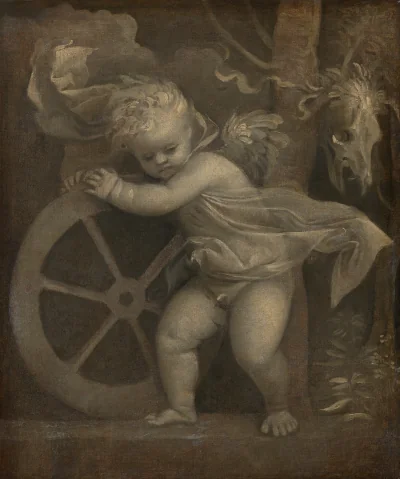 Cupidon avec la roue du temps — Titien (1515) — oil on canvas, National Gallery of Art, Washington