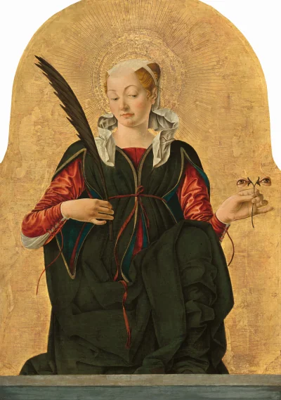 Sainte Lucie — Francesco del Cossa (1473) — tempera on poplar panel, National Gallery of Art, Washington