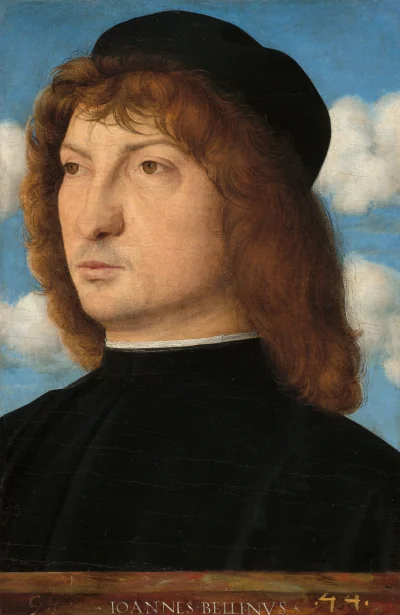 Portrait d'un gentilhomme vénitien — Giovanni Bellini (1500) — oil on panel transferred to panel, National Gallery of Art, Washington