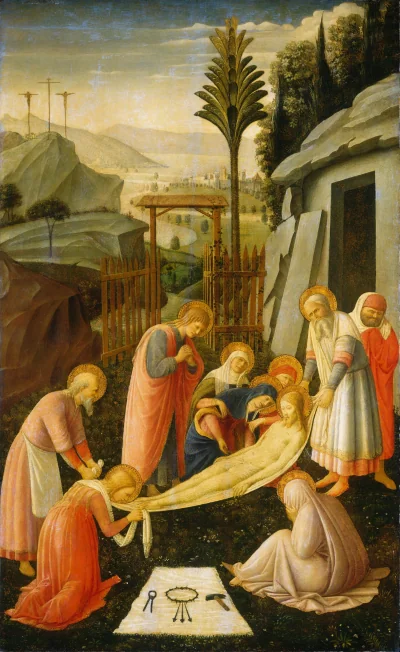 La Mise au tombeau du Christ — Fra Angelico (1450) — tempera on poplar panel, National Gallery of Art, Washington