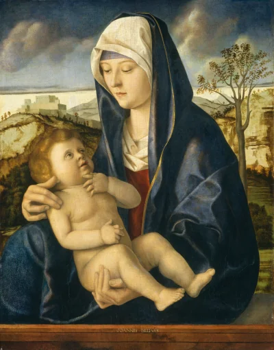 La Vierge à l'Enfant dans un paysage — Giovanni Bellini (1490) — oil on panel, National Gallery of Art, Washington