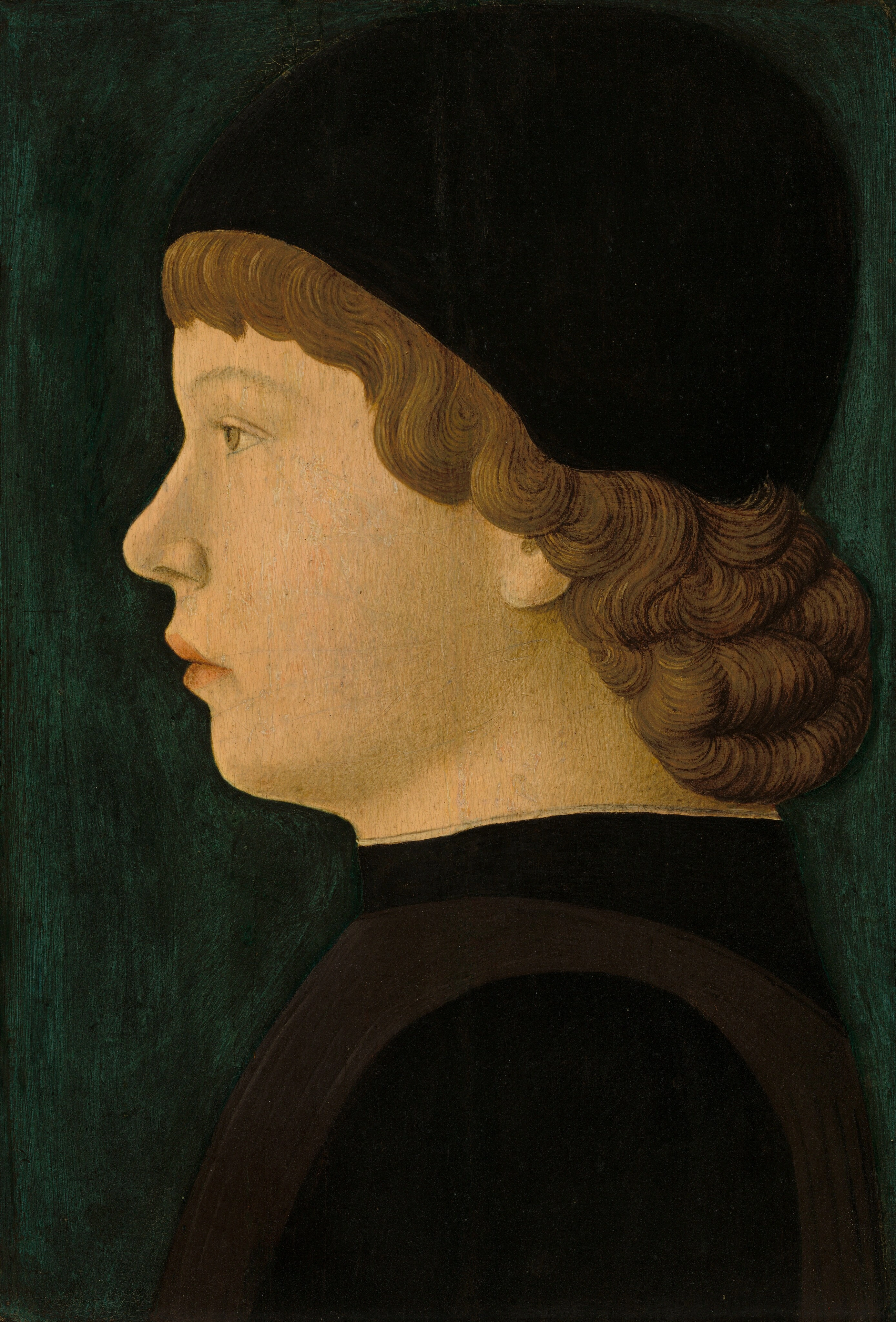 Portrait en profil d'un garçon