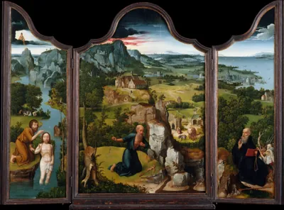 The Penitence of Saint Jerome — Joachim Patinir (1510) — Oil on wood, Metropolitan Museum of Art, New York, NY