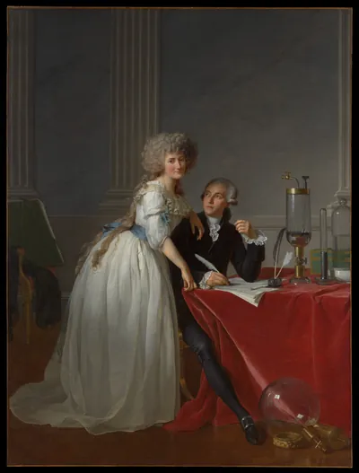 Antoine Laurent Lavoisier (1743–1794) and Marie Anne Lavoisier (Marie Anne Pierrette Paulze, 1758–1836) — Jacques-Louis David (1788) — Oil on canvas, Metropolitan Museum of Art, New York, NY
