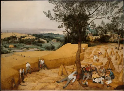 The Harvesters — Pieter Brueghel l'Ancien (1565) — Oil on wood, Metropolitan Museum of Art, New York, NY