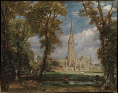 Salisbury Cathedral from the Bishop's Grounds — John Constable (1820) — Oil on canvas, Metropolitan Museum of Art, New York, NY