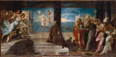 Doge Alvise Mocenigo (1507–1577) Presented to the Redeemer — Le Tintoret (1577) — Oil on canvas, Metropolitan Museum of Art, New York, NY