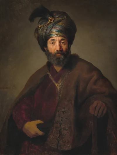 Homme en costume oriental — Rembrandt van Rijn and Workshop (1635) — oil on linen, National Gallery of Art, Washington
