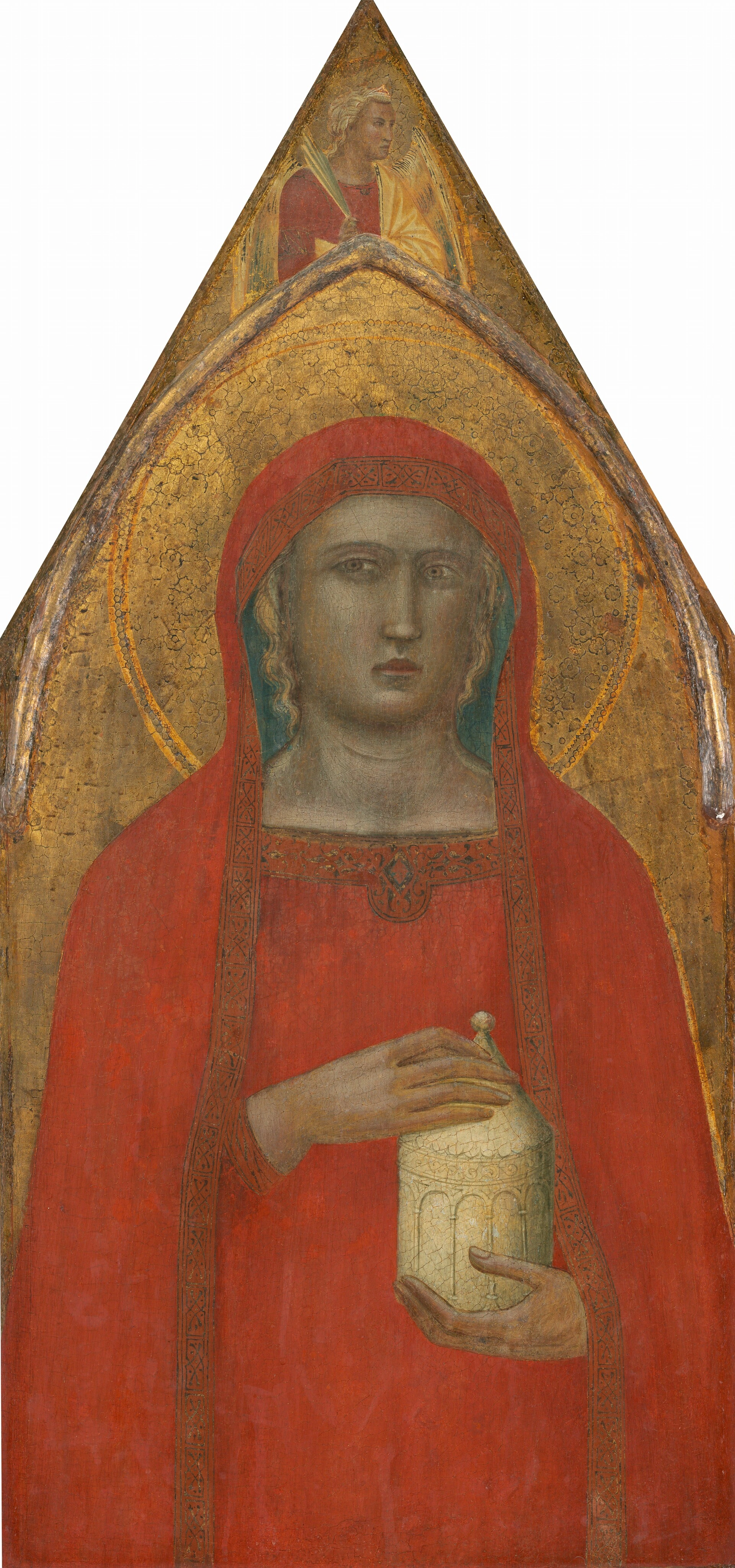 Sainte Marie Madeleine, avec un ange [panneau gauche]