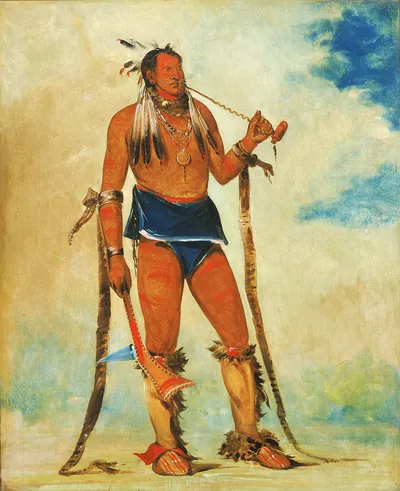 Wah-chee-háhs-ka, Man Who Puts All Out of Doors — Man Who Puts All Out of Doors, Catlin, George (1830) — Paintings, Smithsonian