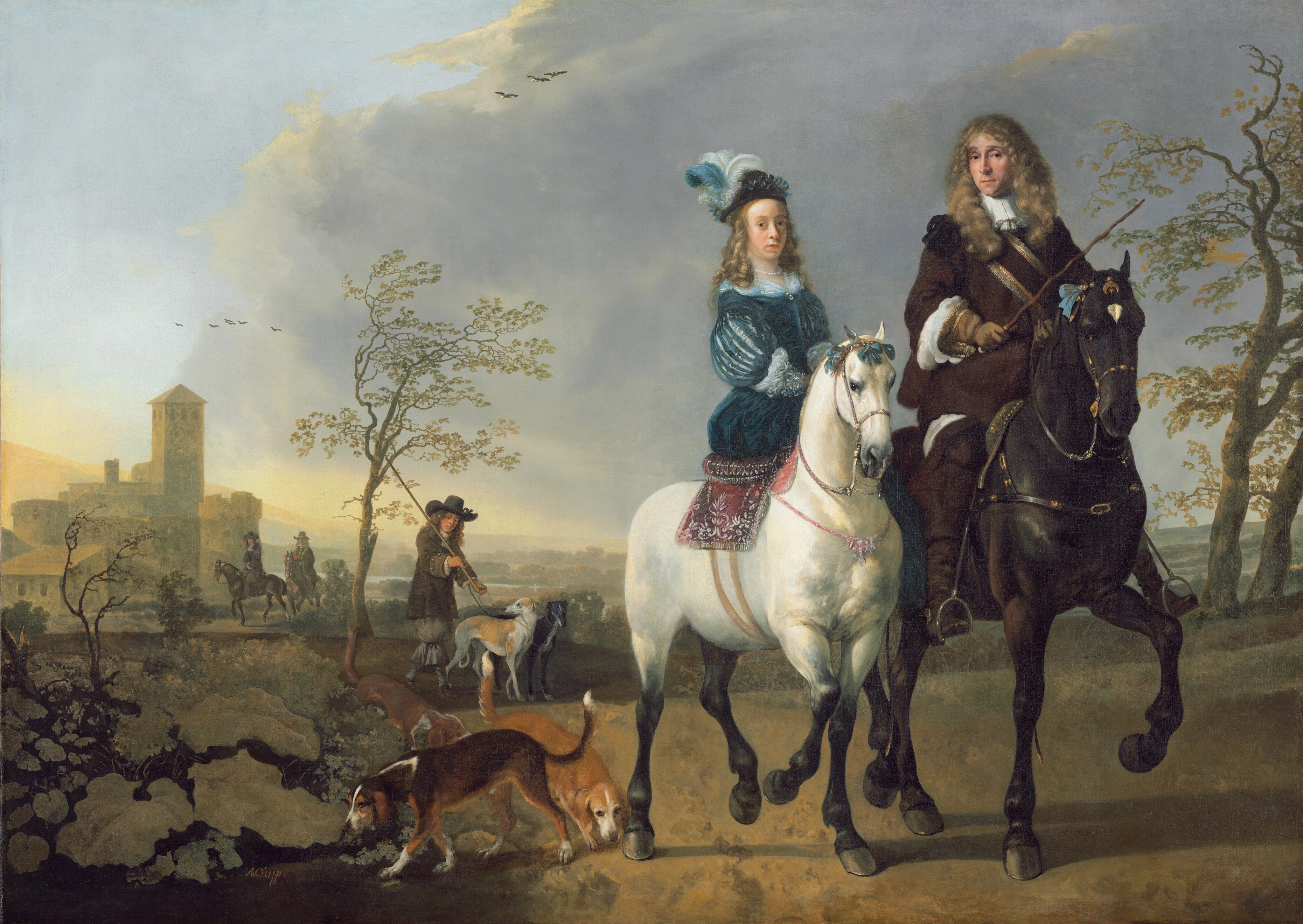 Dame et Gentilhomme à Cheval
