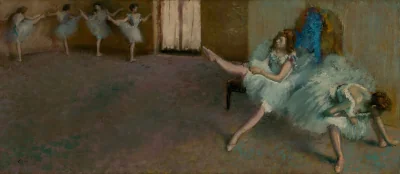 Avant le ballet — Edgar Degas (1890) — oil on canvas, National Gallery of Art, Washington