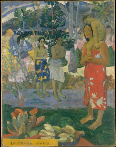 Ia Orana Maria (Hail Mary) — Paul Gauguin (1891) — Oil on canvas, Metropolitan Museum of Art, New York, NY