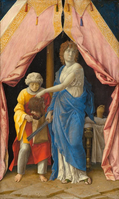 Judith avec la tête d'Holopherne — Andrea Mantegna or Follower (1495) — tempera on poplar panel, National Gallery of Art, Washington
