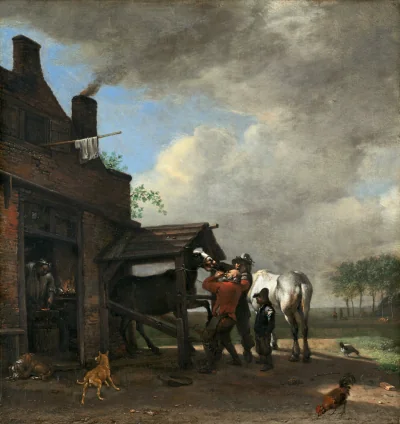 L'Atelier du Maréchal-Ferrant — Paulus Potter (1648) — oil on panel, National Gallery of Art, Washington