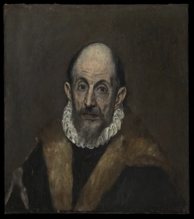 Portrait d'un vieil homme — Le Greco (1595) — Oil on canvas, Metropolitan Museum of Art, New York, NY