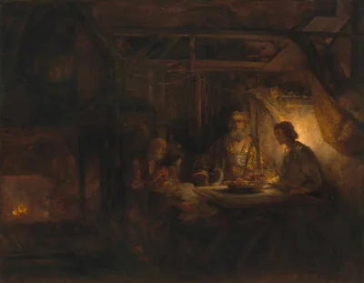 Phémoné et Baucis — Rembrandt van Rijn (1658) — oil on panel transferred to panel, National Gallery of Art, Washington