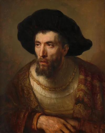 Le Philosophe — Rembrandt Workshop (1653) — oil on panel, National Gallery of Art, Washington